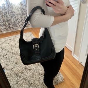 Coach Black Leather Shoulder Purse